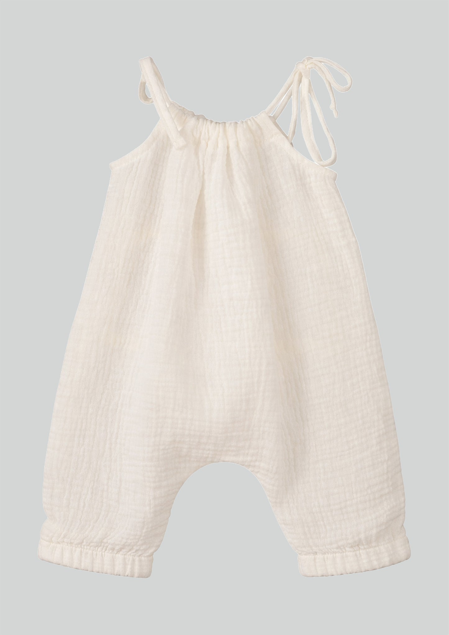 Calamaro Baby Cream Cheesecloth Jumpsuit