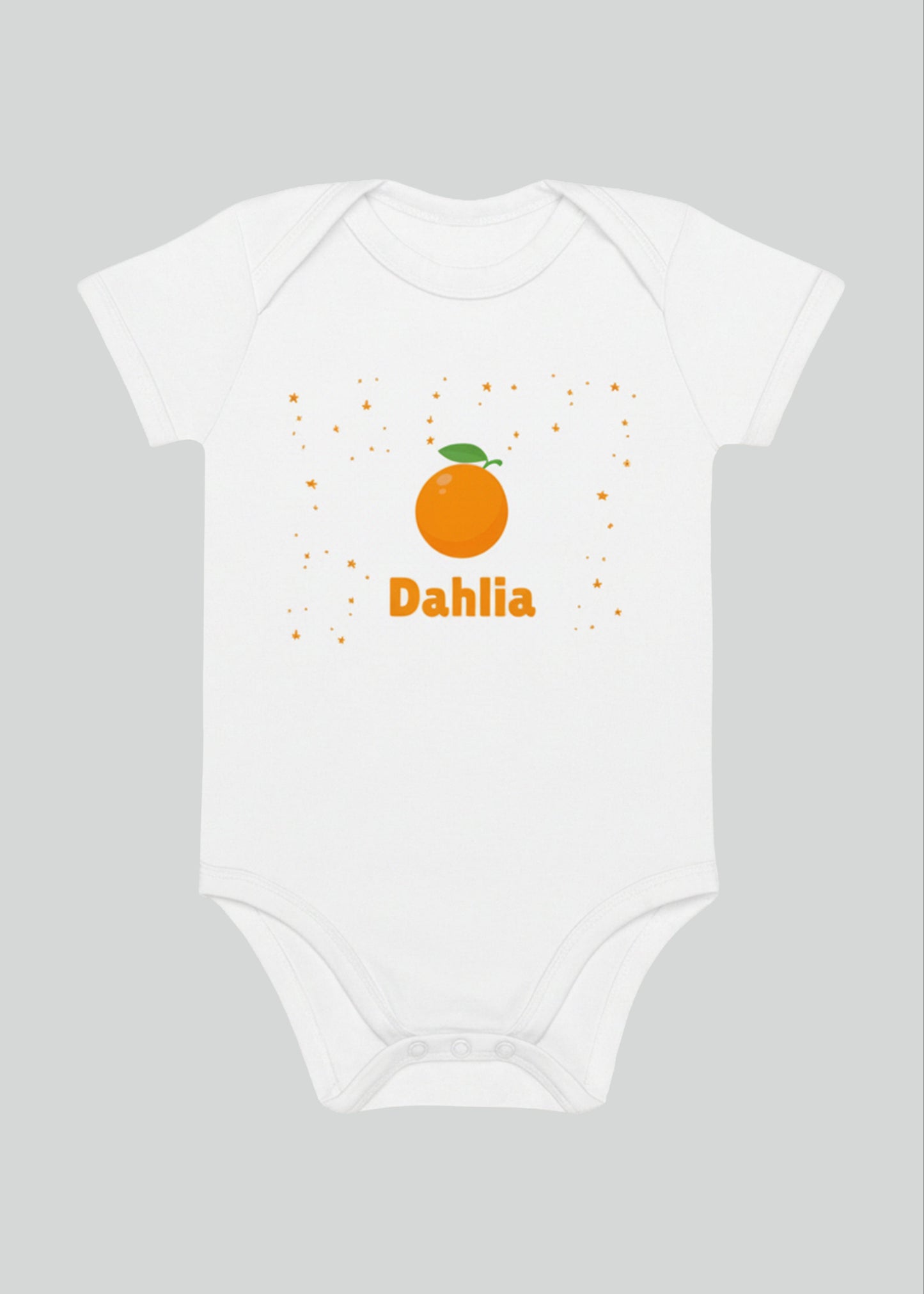 Personalised Bodysuit in Orange