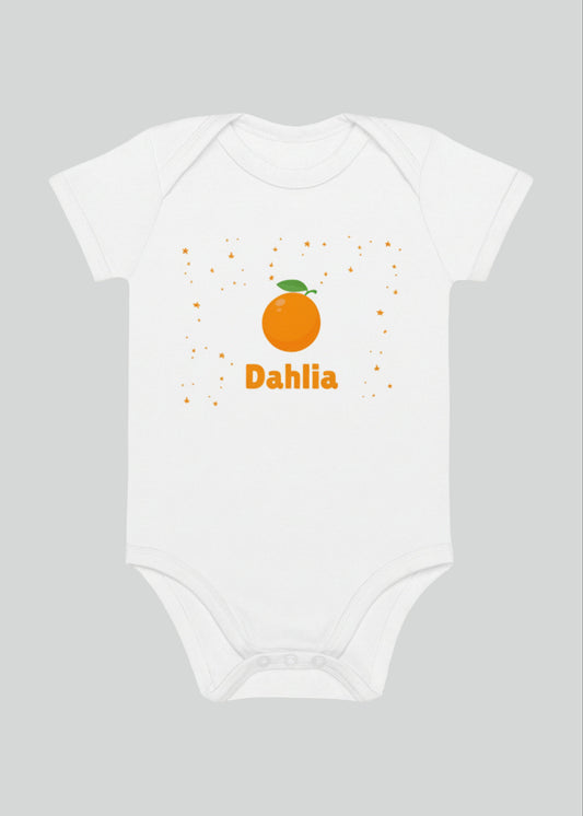 Personalised Bodysuit in Orange