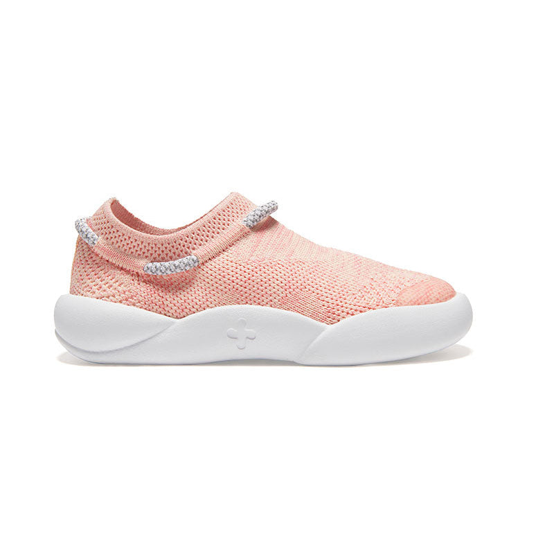 pink Dubs Flex wide-fit sensory-friendly kids trainer, side view