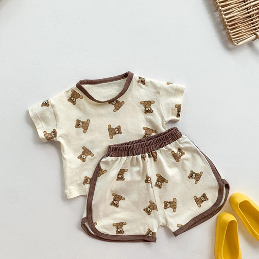 Bear 2 Piece T Shirt & Shorts Set