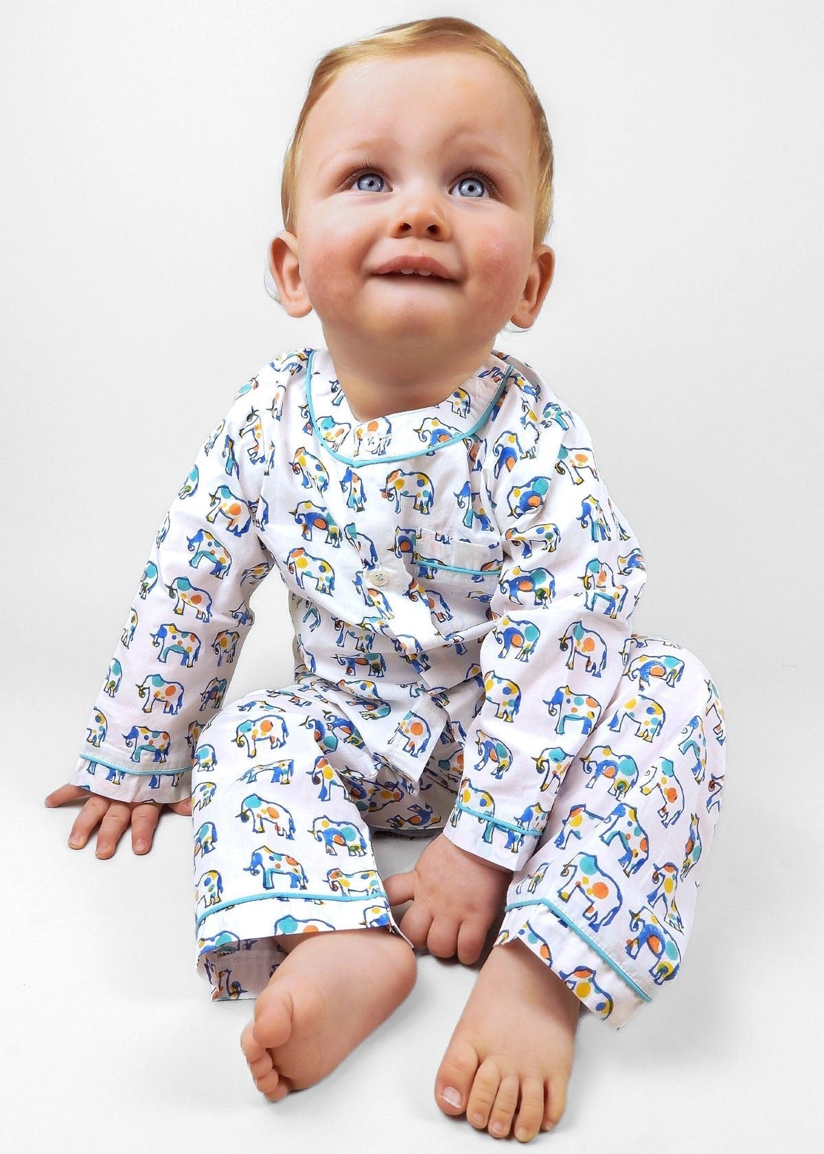 ella's polka - dot parade organic cotton baby pyjama set - Kutti Lulu