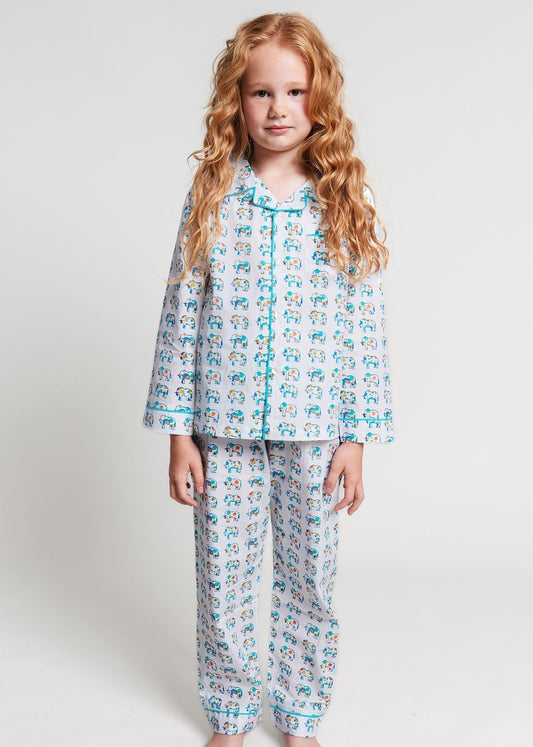 ella's polka dot parade - organic cotton kids pyjama set - Kutti Lulu