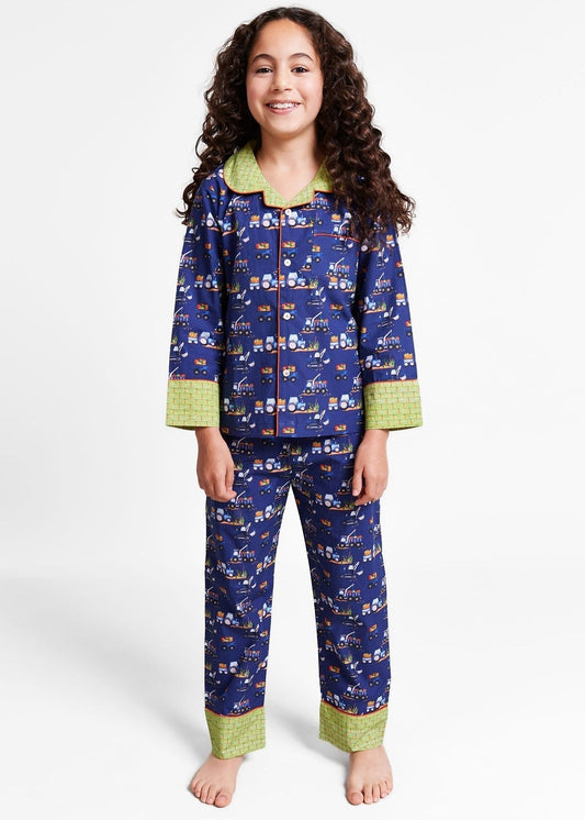 farmyard rumble - organic cotton kids pyjama set - Kutti Lulu