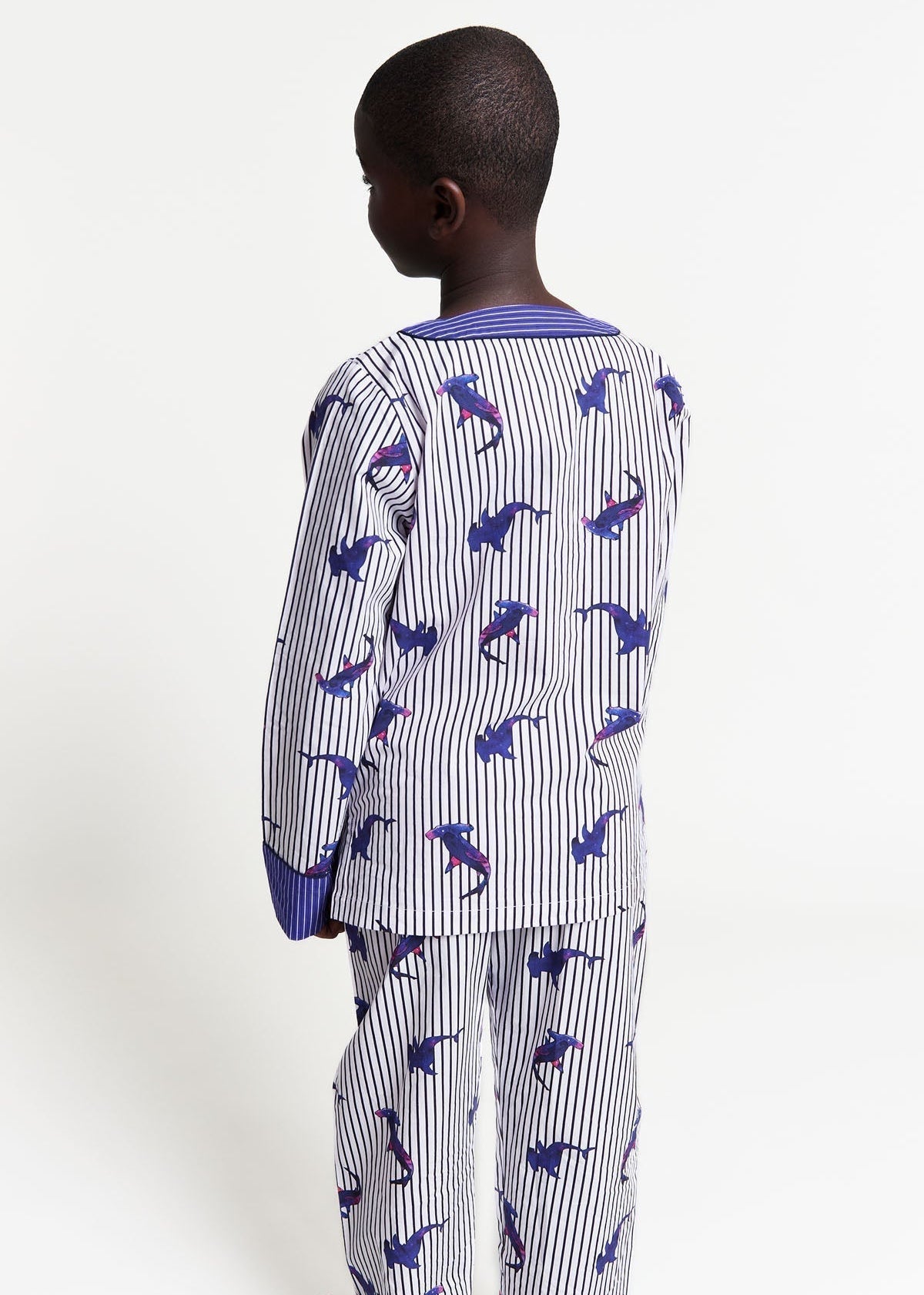 galactic sharks - organic cotton kids pyjama set - Kutti Lulu