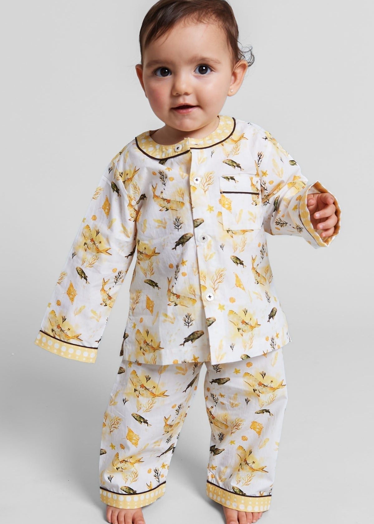 galapagos dreaming - organic cotton baby pyjama set - Kutti Lulu