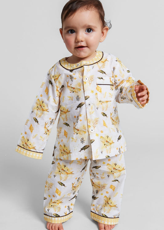 galapagos dreaming - organic cotton baby pyjama set - Kutti Lulu