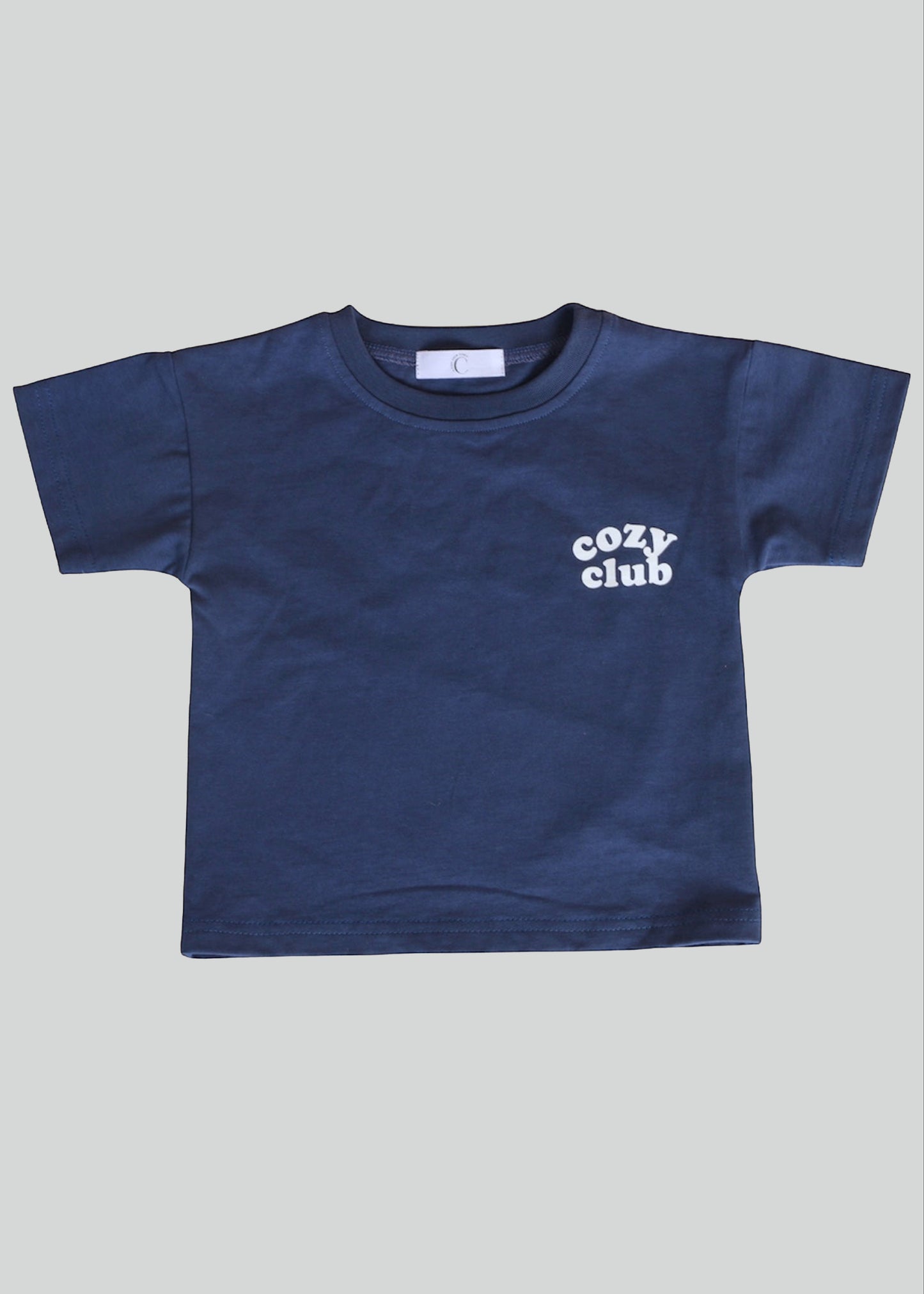 Cozy Crew Club Graphic Tee in Blue