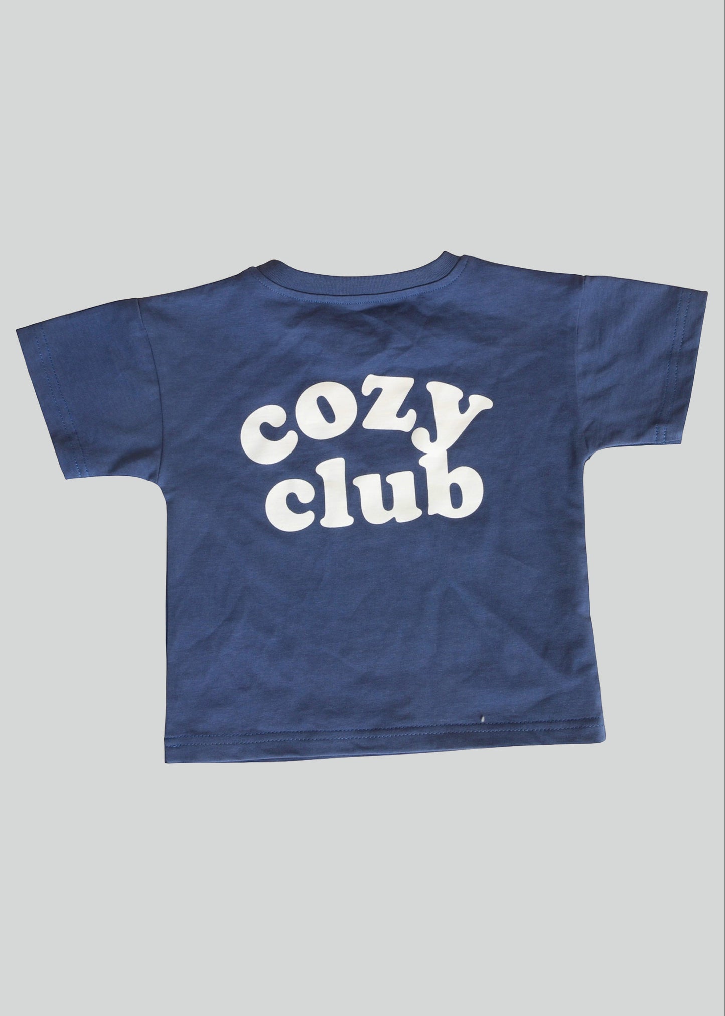 Cozy Crew Club Graphic Tee in Blue