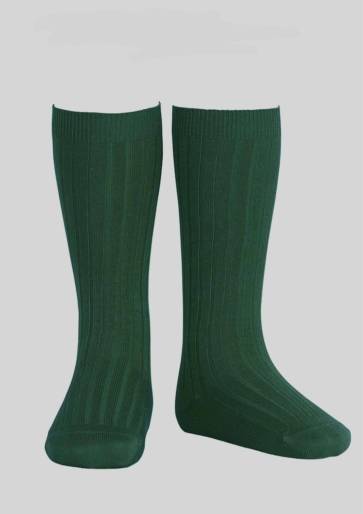 Condor bottle green ribbed knee socks