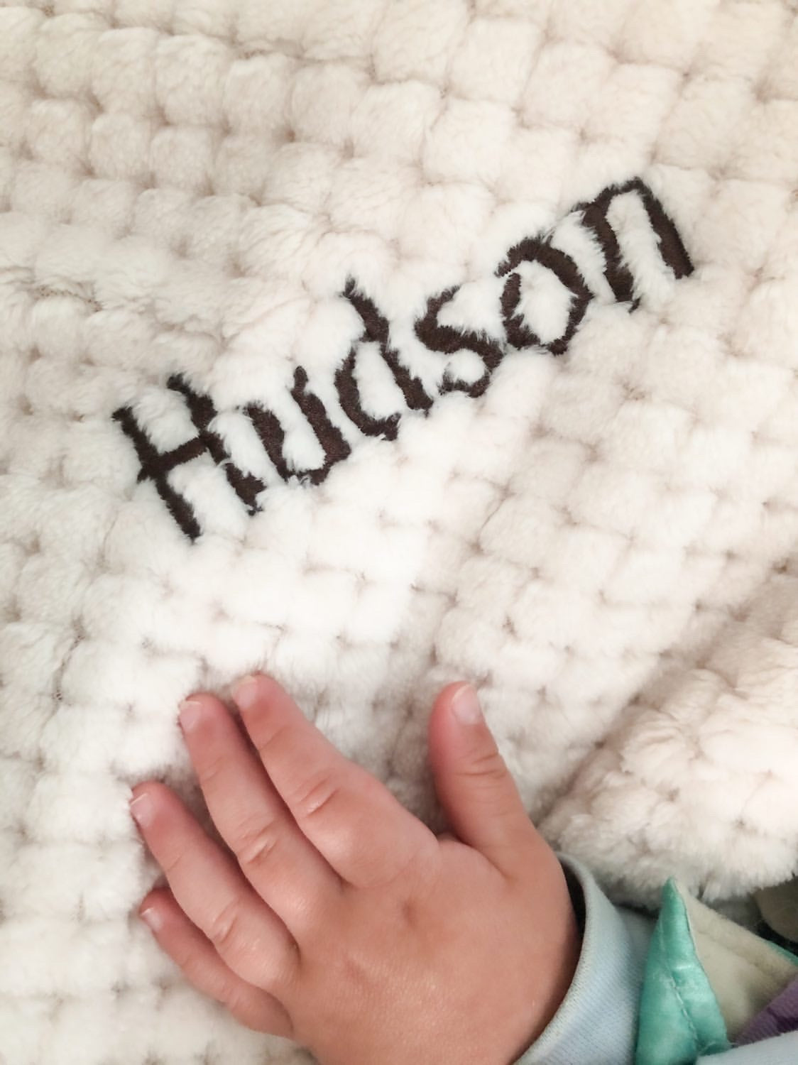 Cocole Personalised Microfibre Soft Baby Blanket in Beige