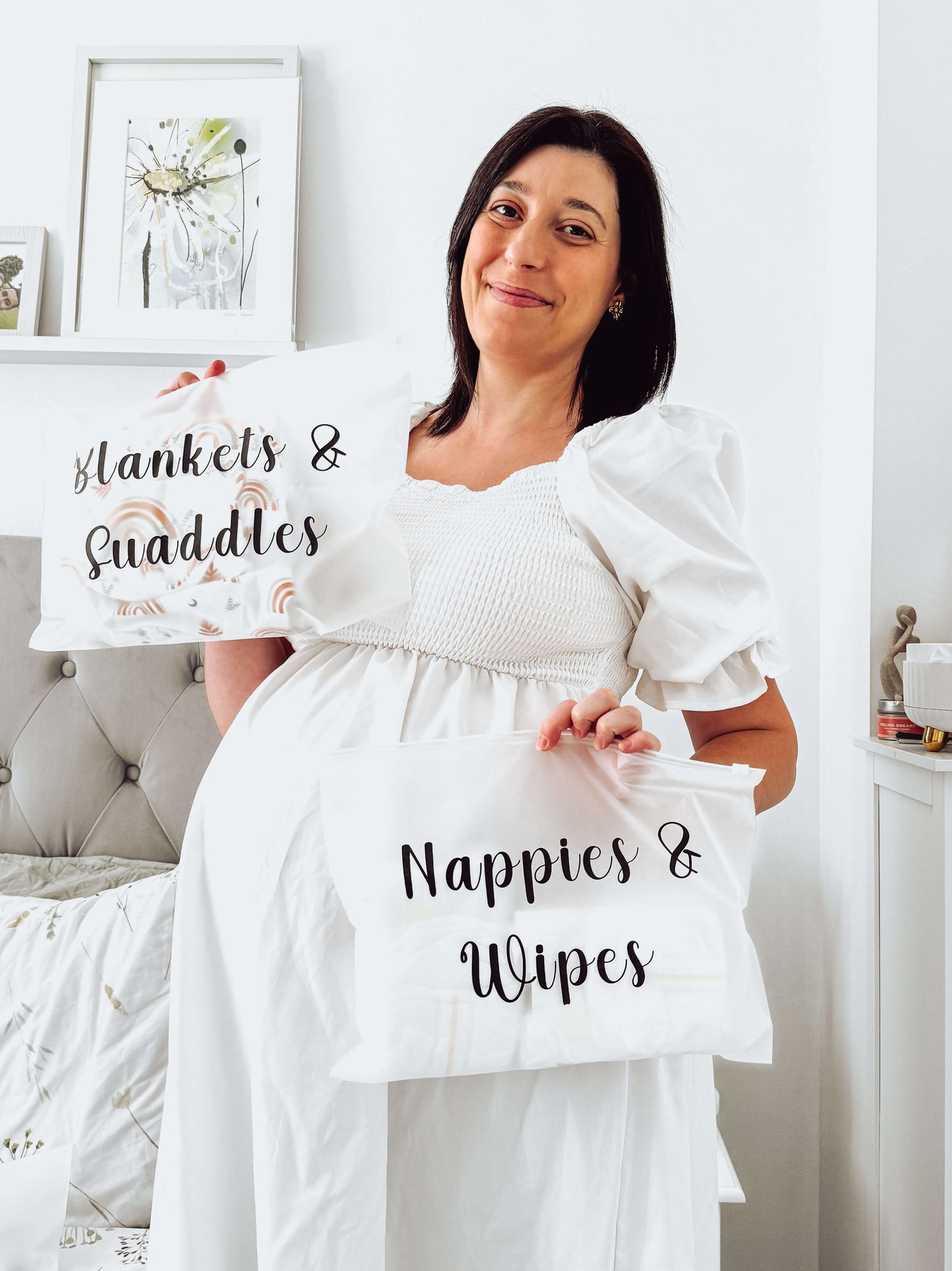 Hospital Bag Organisers X14 Maternity Bags Zip Lock Reusable Bags Mum and Baby Essentials Baby Shower Gift