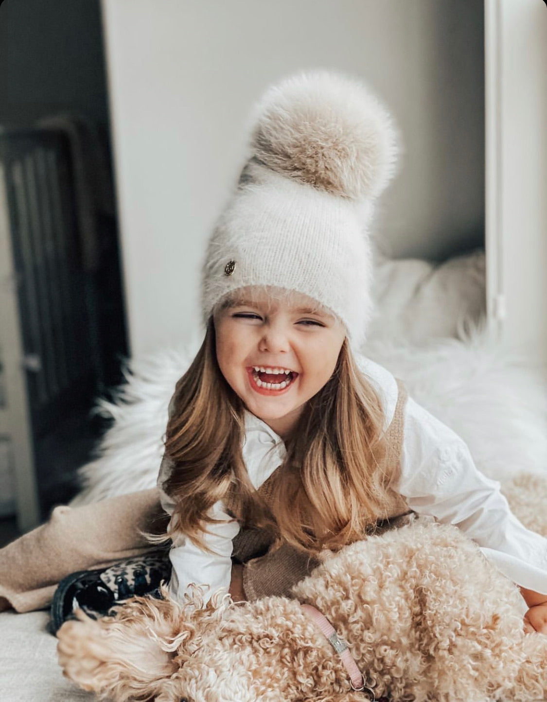 Petit Maison Kids Vanya Cashmere Beanie Hat - Rose & Albert
