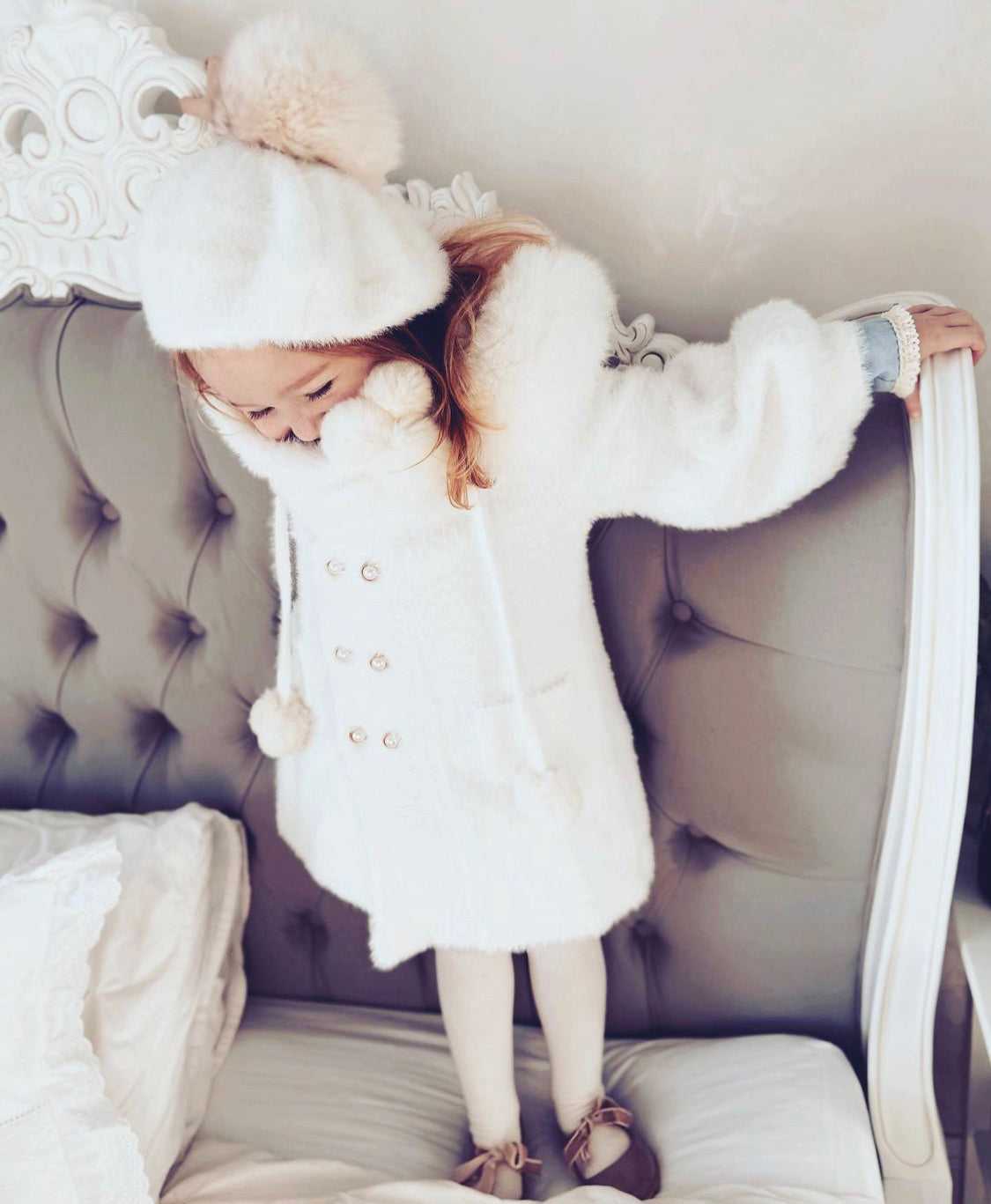 Petite Maison Kids 'Milana' Sweater Coat - Rose & Albert