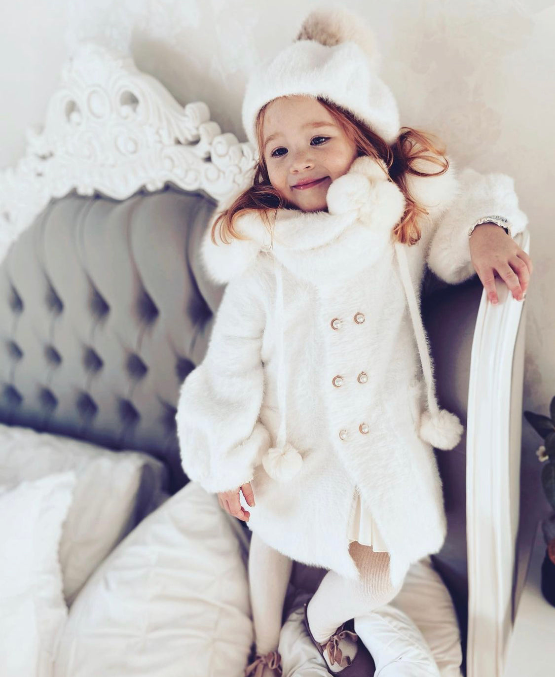 Petite Maison Kids 'Milana' Sweater Coat - Rose & Albert