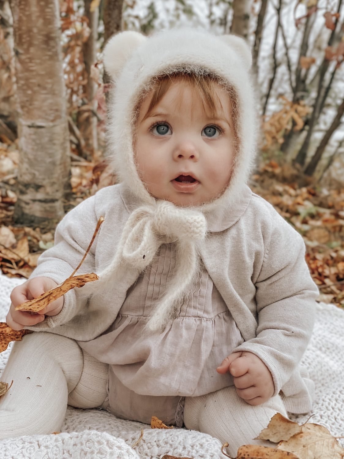 Petite Maison Kids Oatmeal 'Teddy' Cashmere Hat - Rose & Albert