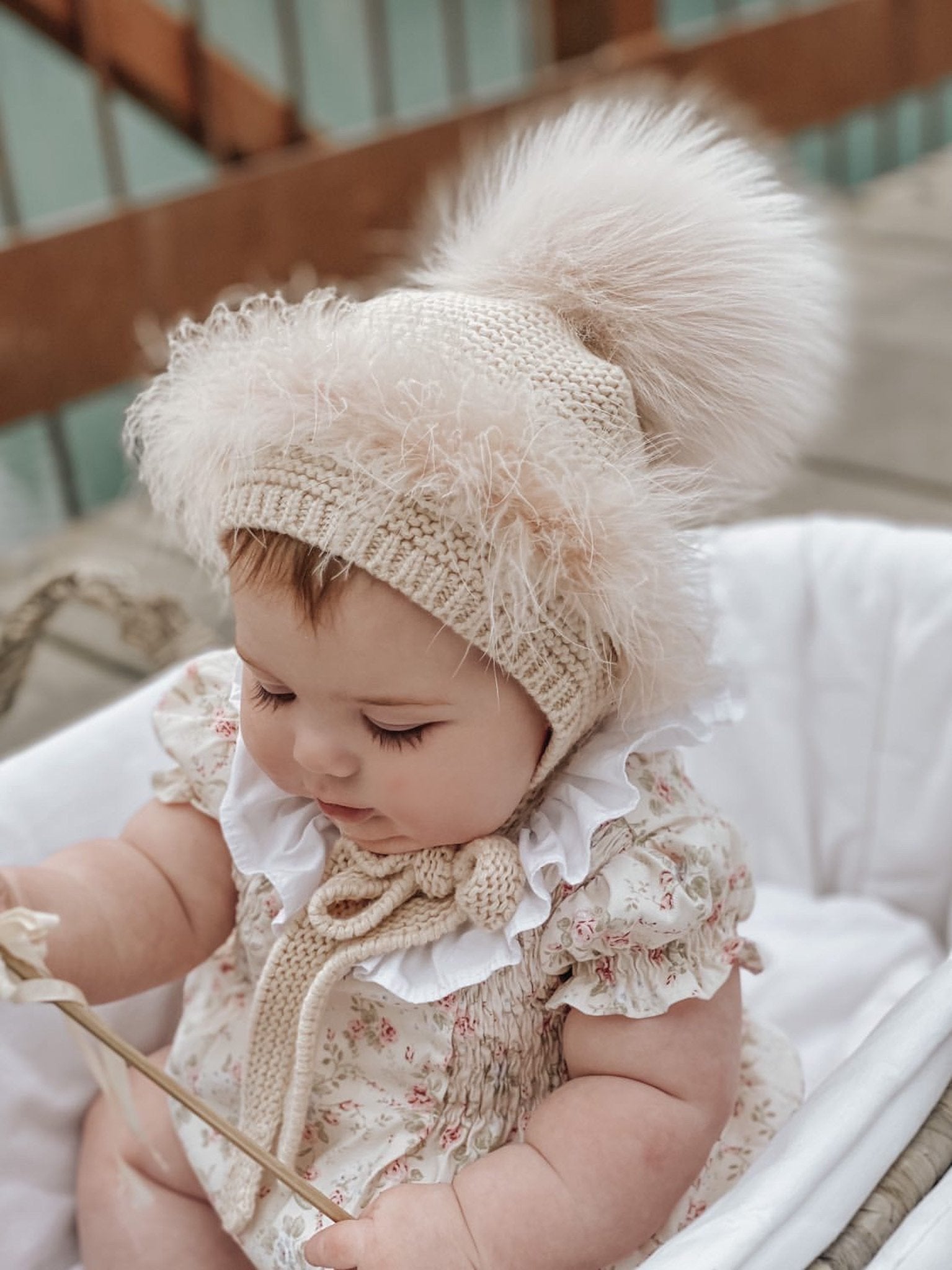 Petite Maison Kids Pink Lion Bonnet - Rose & Albert
