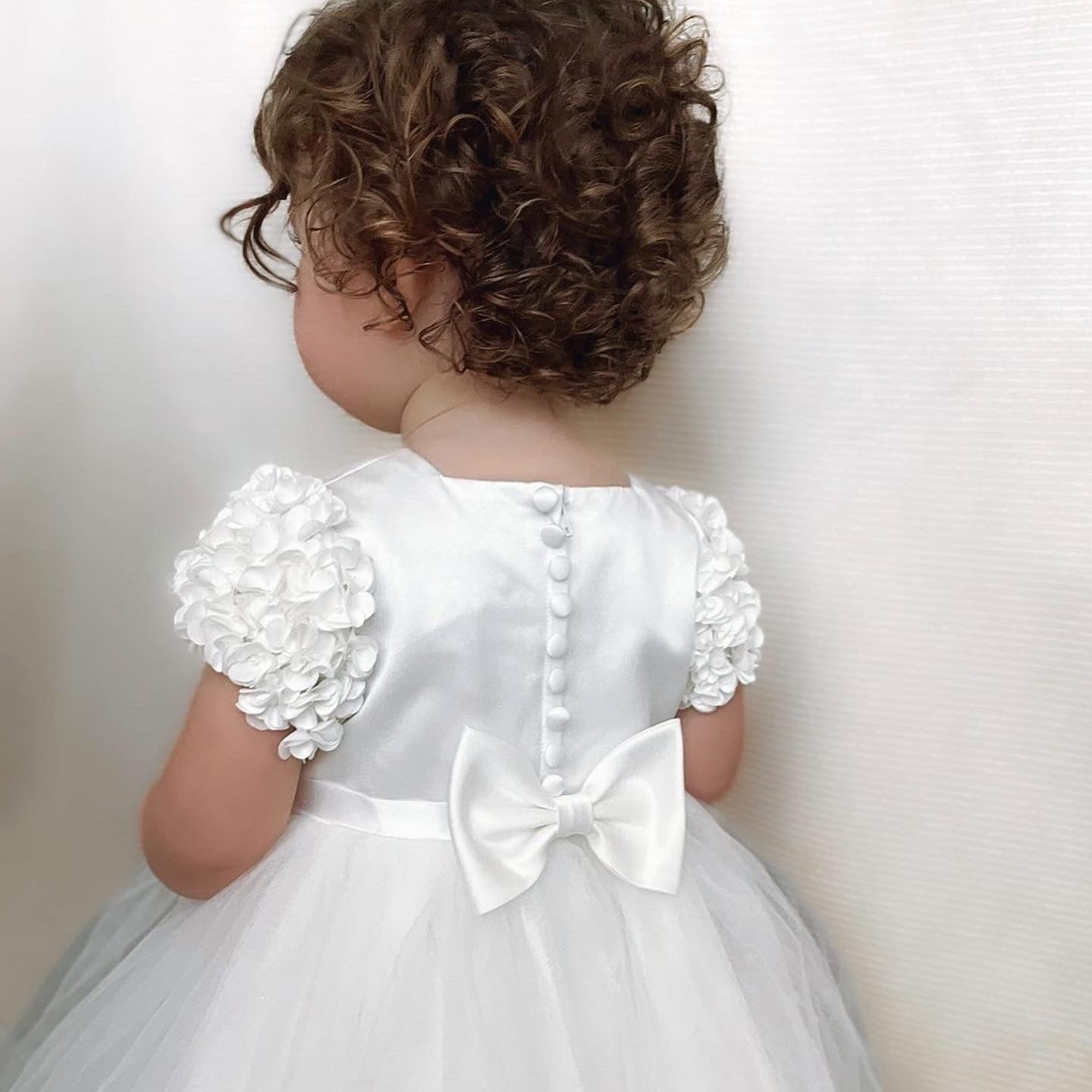 Sarah Louise Ivory Satin & Tulle Occasion Dress - Rose & Albert