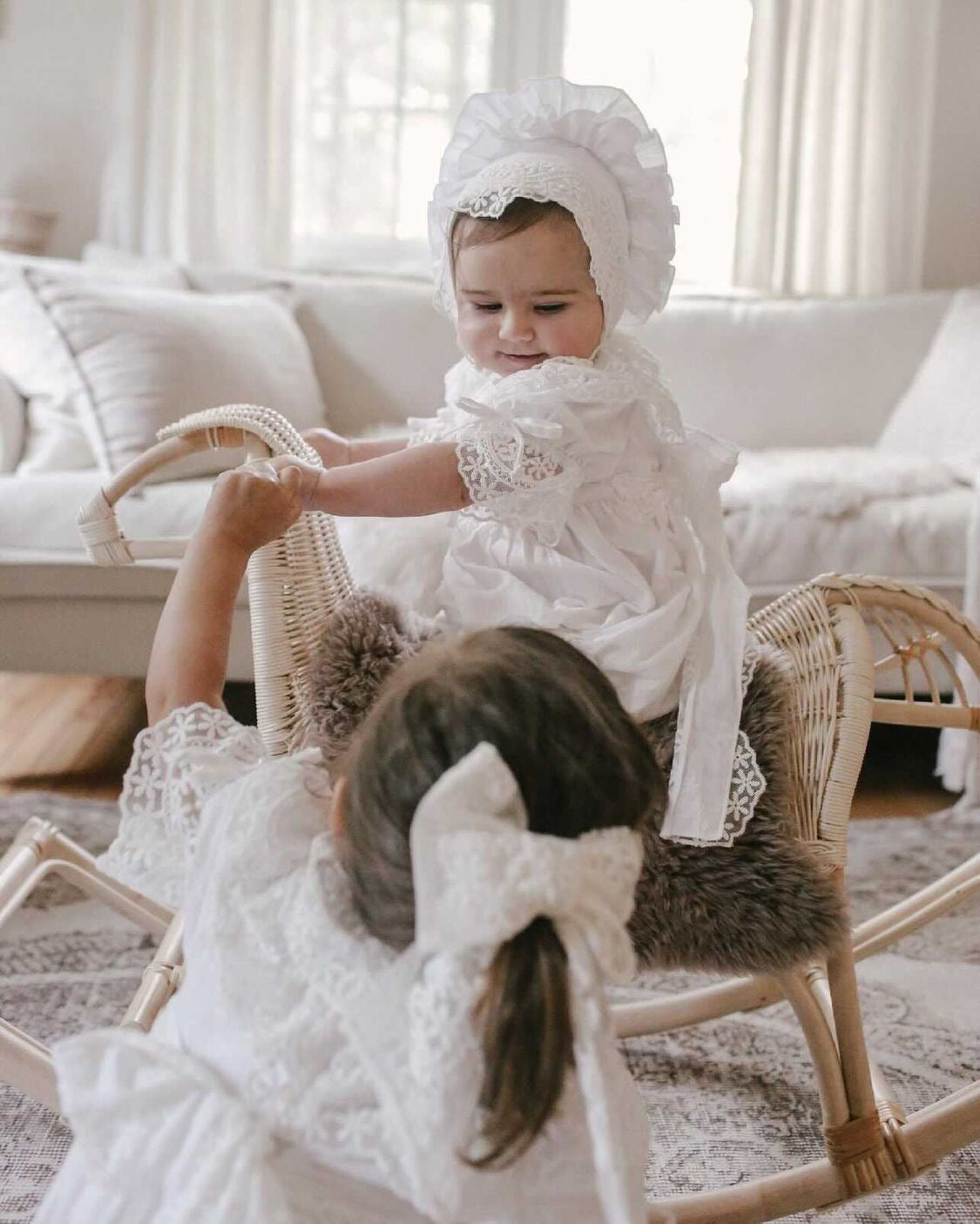 Petite Maison Kids Katherine embroidered linen romper - Rose & Albert
