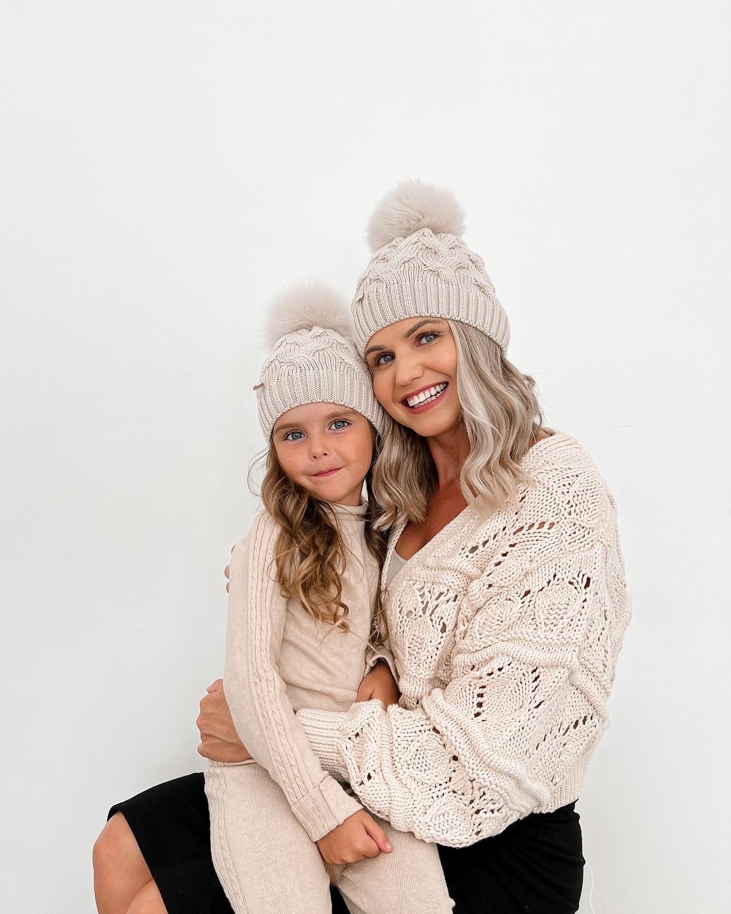 Petite Maison Kids Sandstone Merino Wool Beanie Hat - Rose & Albert