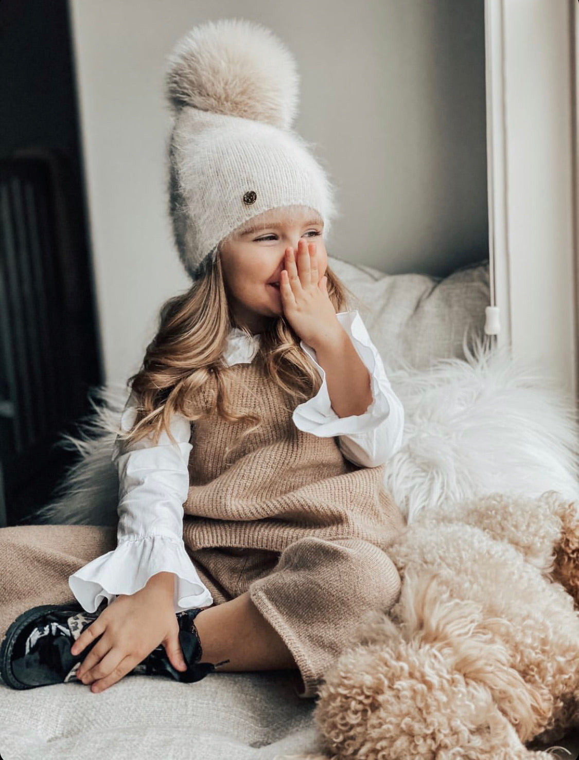 Petit Maison Kids Vanya Cashmere Beanie Hat - Rose & Albert