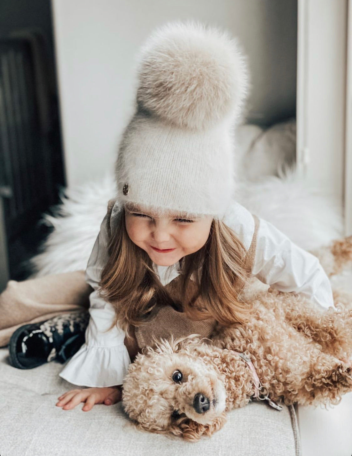 Petit Maison Kids Vanya Cashmere Beanie Hat - Rose & Albert