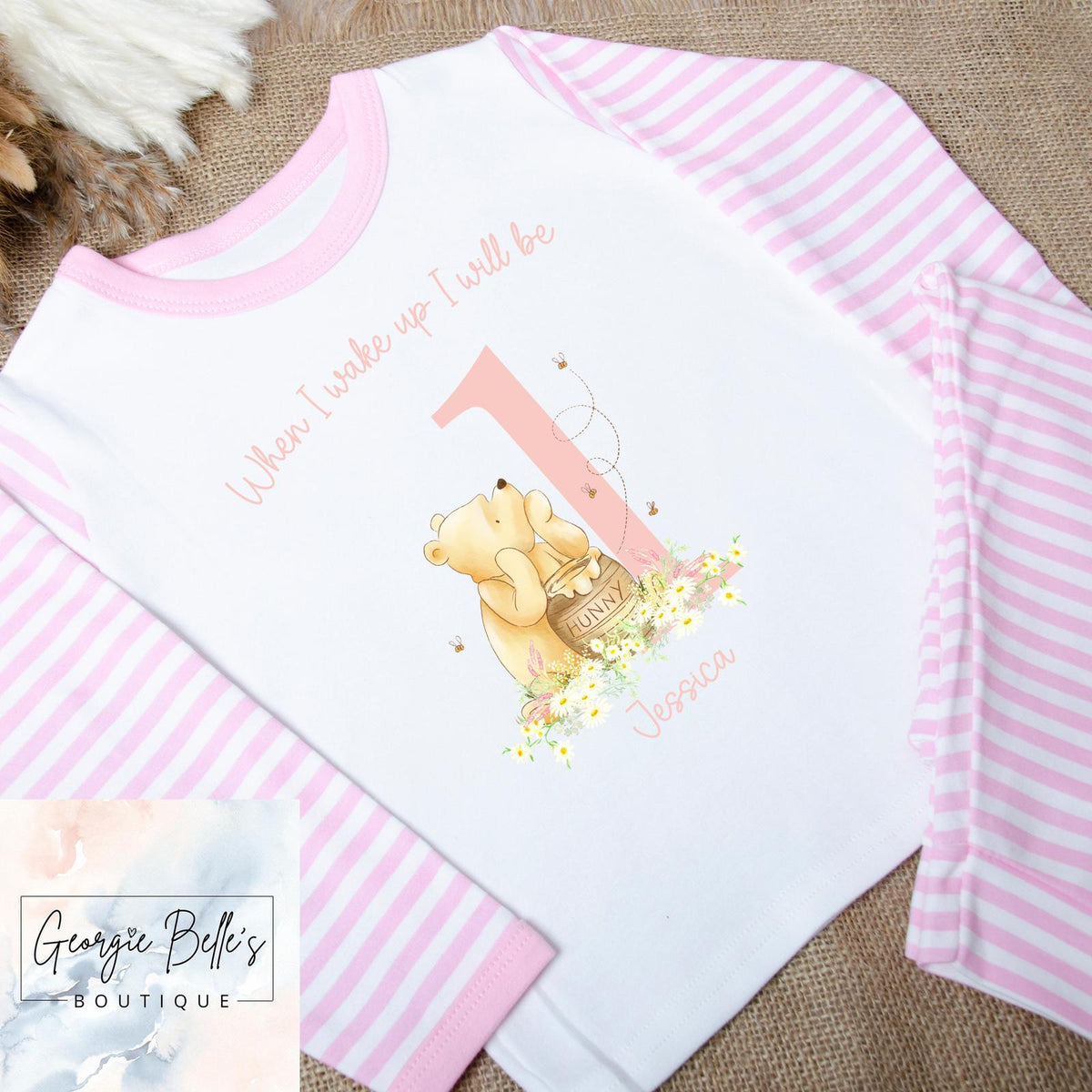 Personalised Birthday Pyjamas - Winnie The Pooh Design