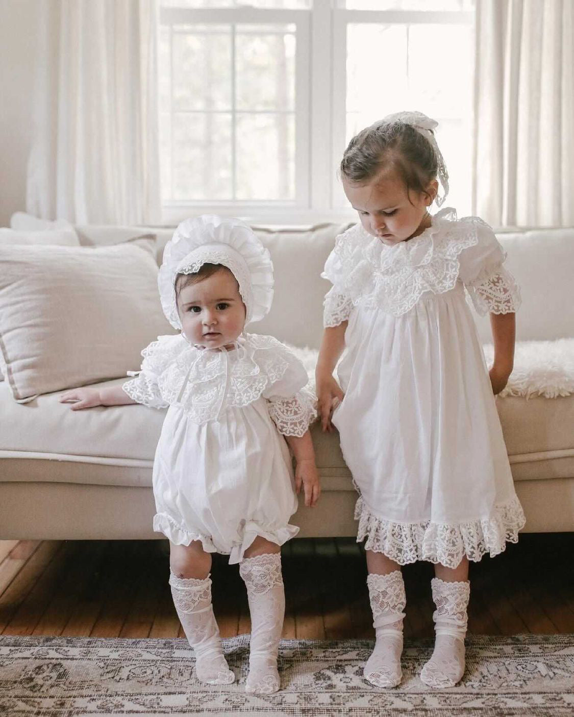 Petite Maison Kids Katherine embroidered linen romper - Rose & Albert