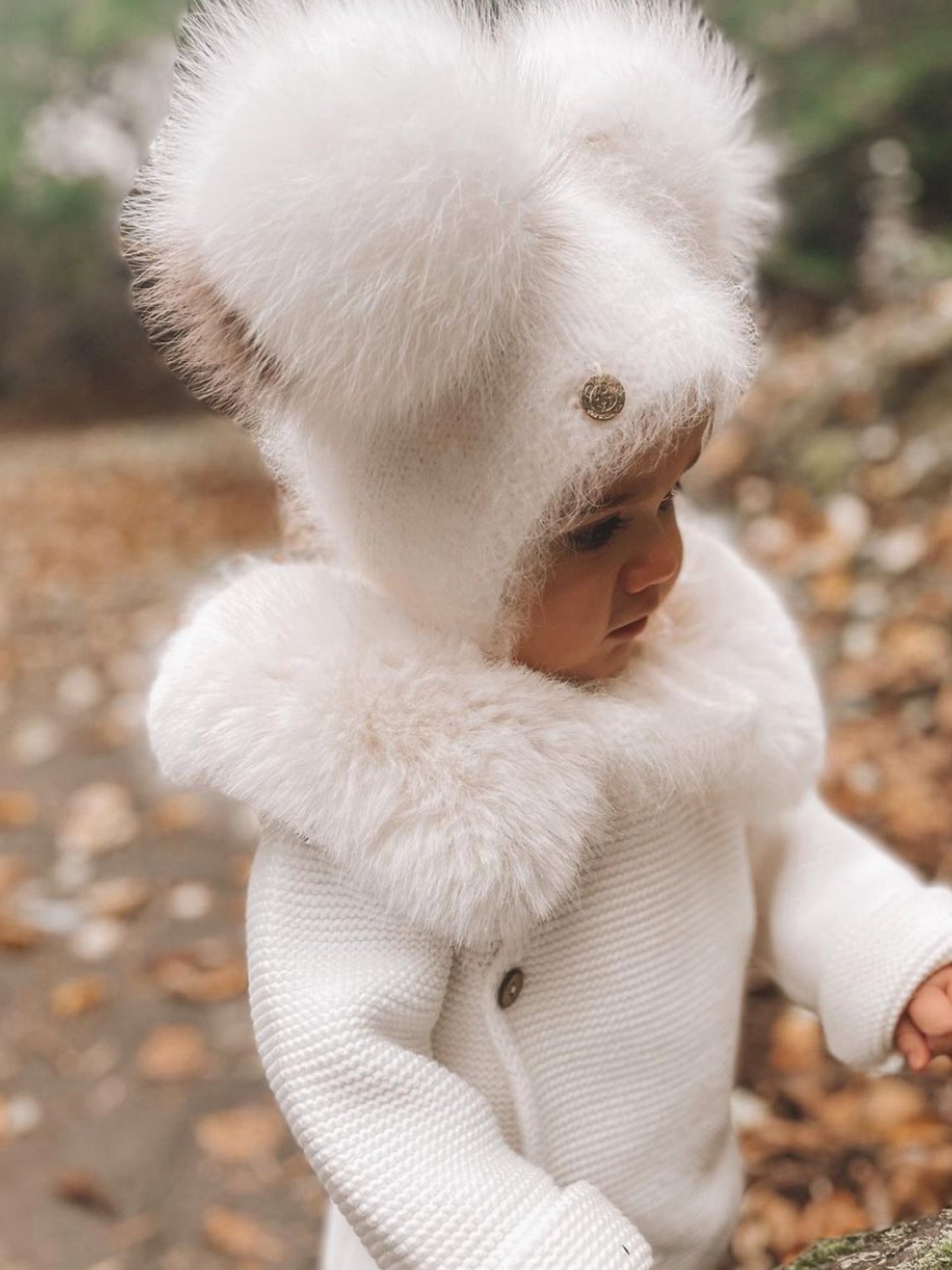Petite Maison Kids Ivory 'Hero' Cashmere Bonnet - Rose & Albert