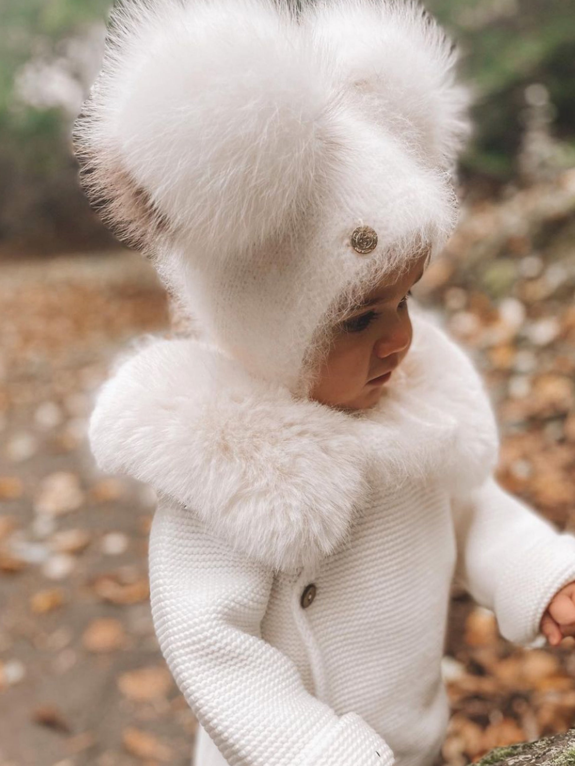 Petite Maison Kids Ivory 'Hero' Cashmere Bonnet - Rose & Albert