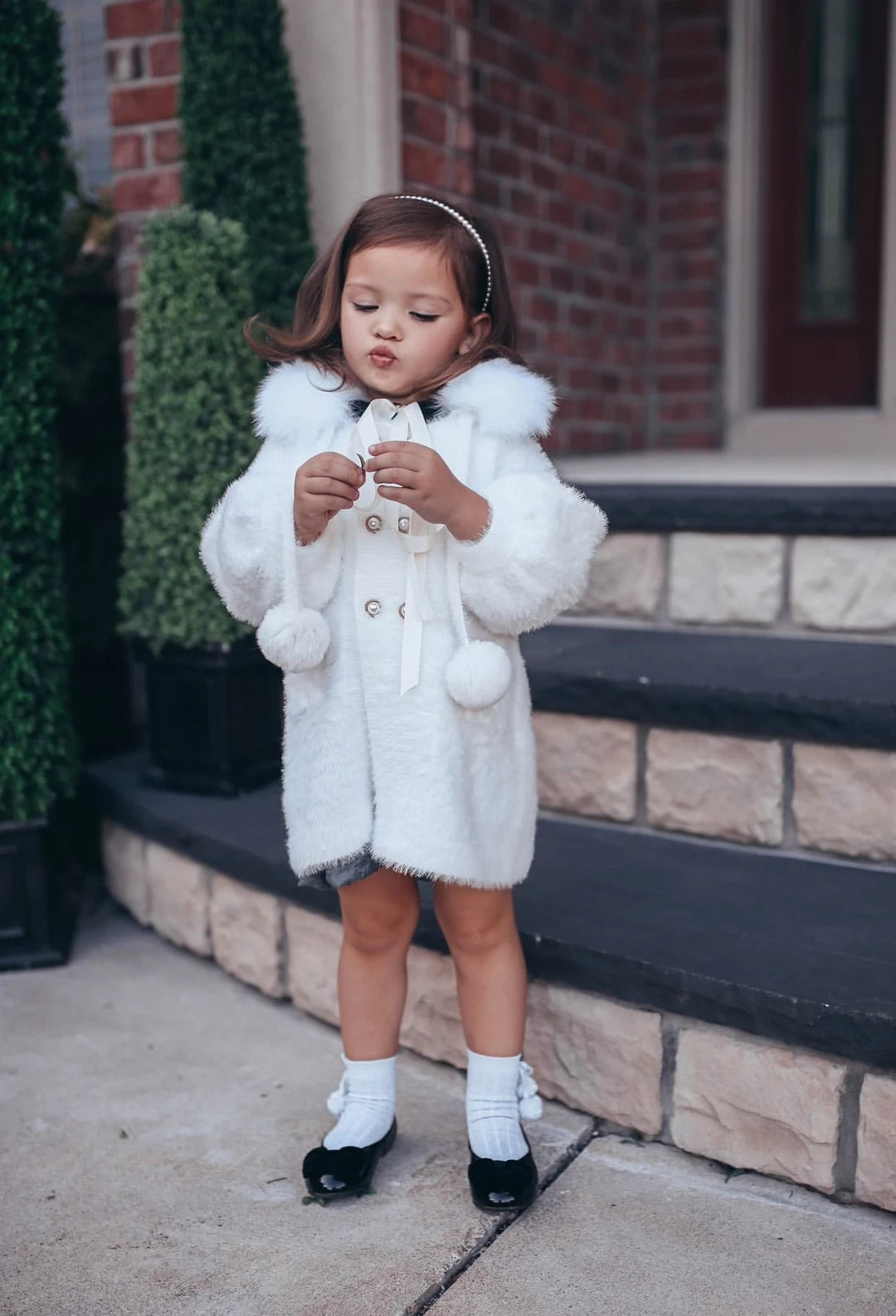 Petite Maison Kids 'Milana' Sweater Coat - Rose & Albert