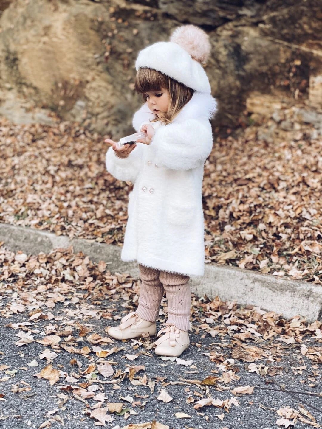 Petite Maison Kids 'Milana' Sweater Coat - Rose & Albert