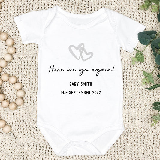 Personalised Baby Announcement Vest