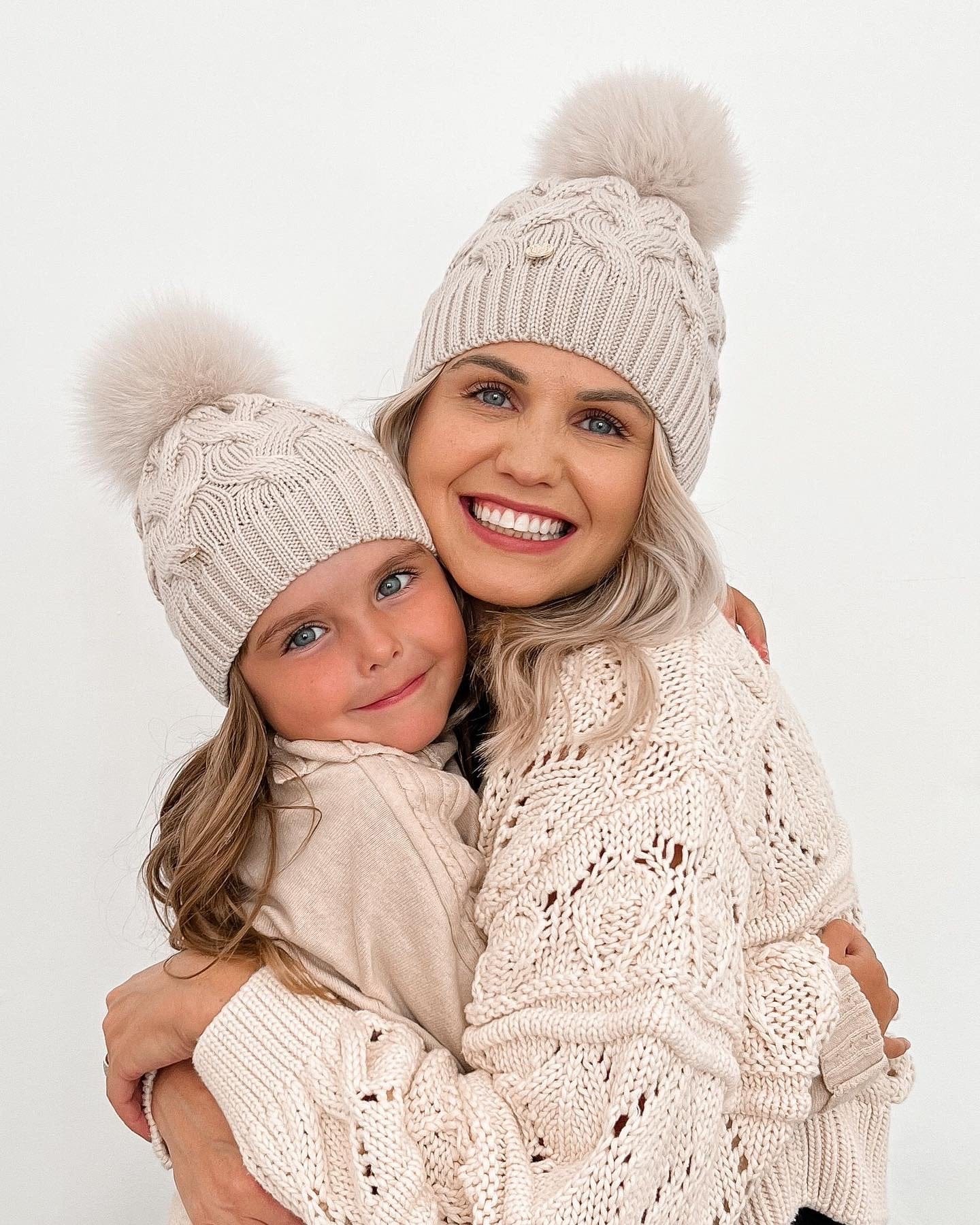 Petite Maison Kids Sandstone Merino Wool Beanie Hat - Rose & Albert