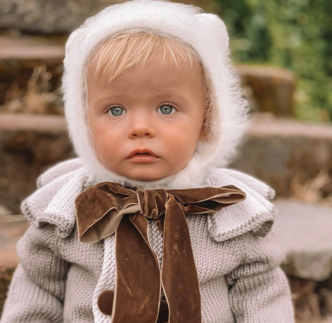 Petite Maison Kids White 'Teddy' Cashmere Hat - Rose & Albert