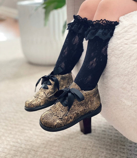 Petite Maison Kids Black 'Lola' Lace Socks - Rose & Albert