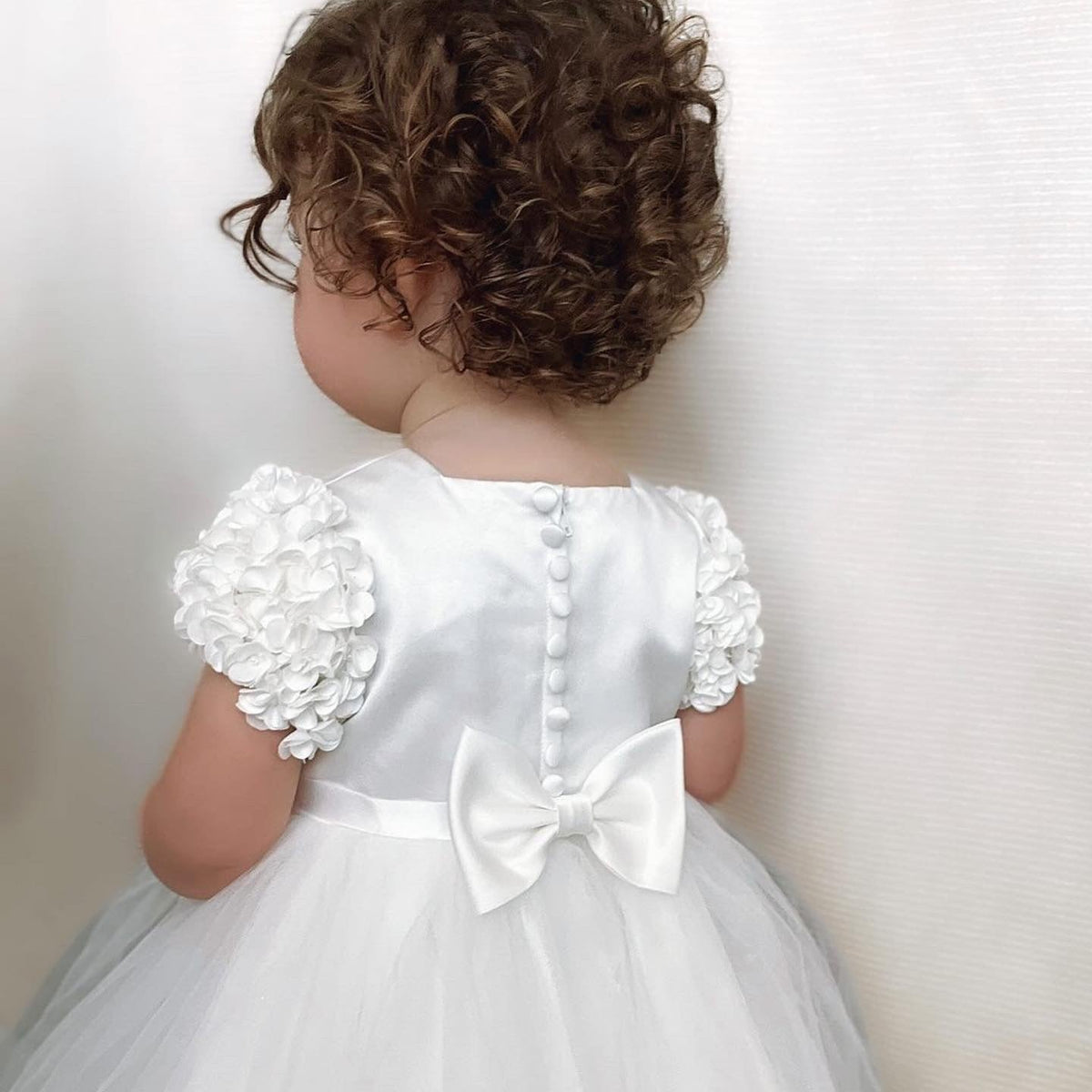 Sarah Louise Ivory Satin & Tulle Occasion Dress - Rose & Albert