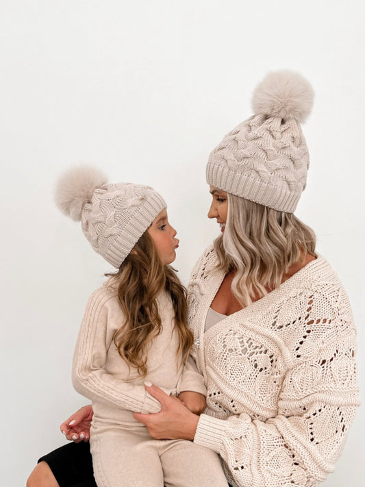 Petite Maison Kids Sandstone Merino Wool Adults Hat - Rose & Albert