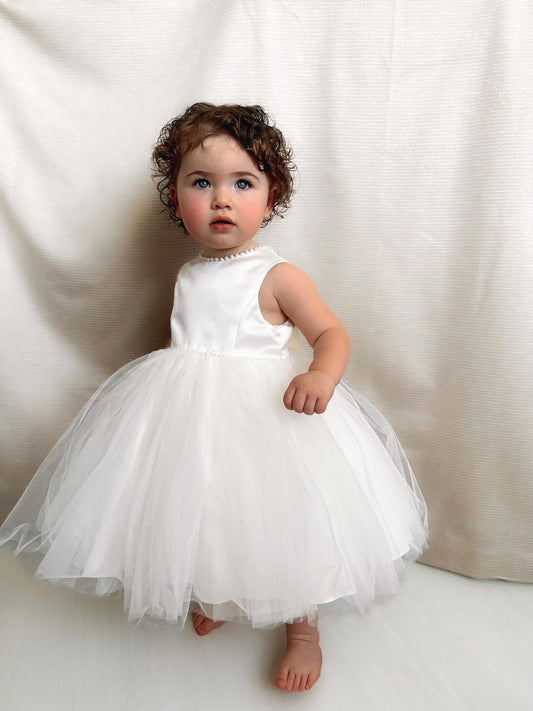 Sarah Louise Ivory Pearl Occasion Dress - Rose & Albert