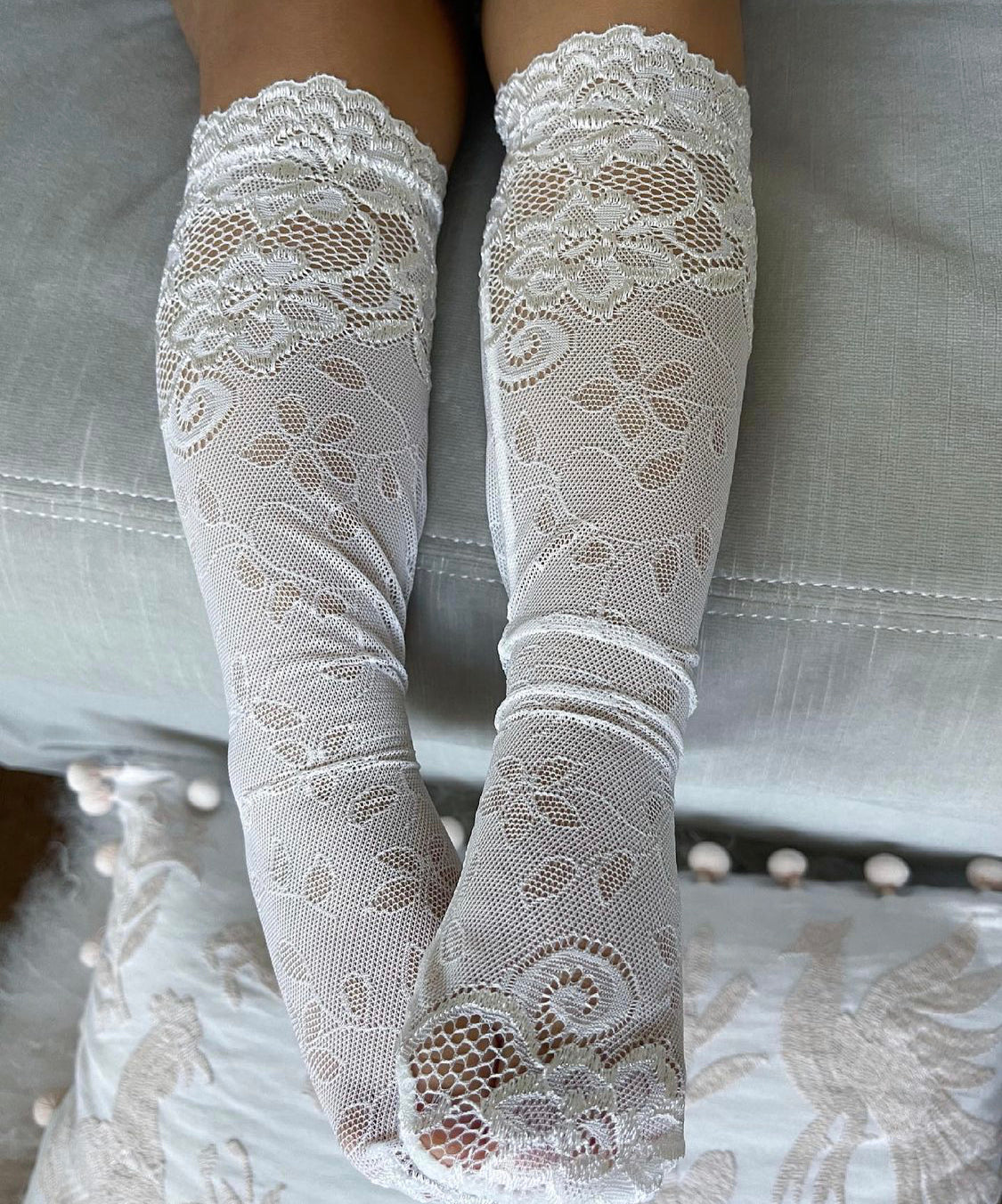 Petite Maison Kids Floral Lace Socks - Rose & Albert