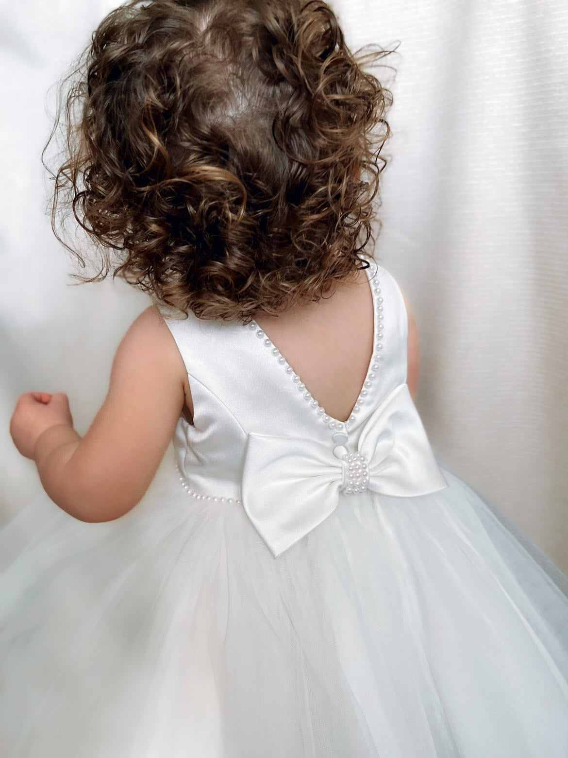 Sarah Louise Ivory Pearl Occasion Dress - Rose & Albert