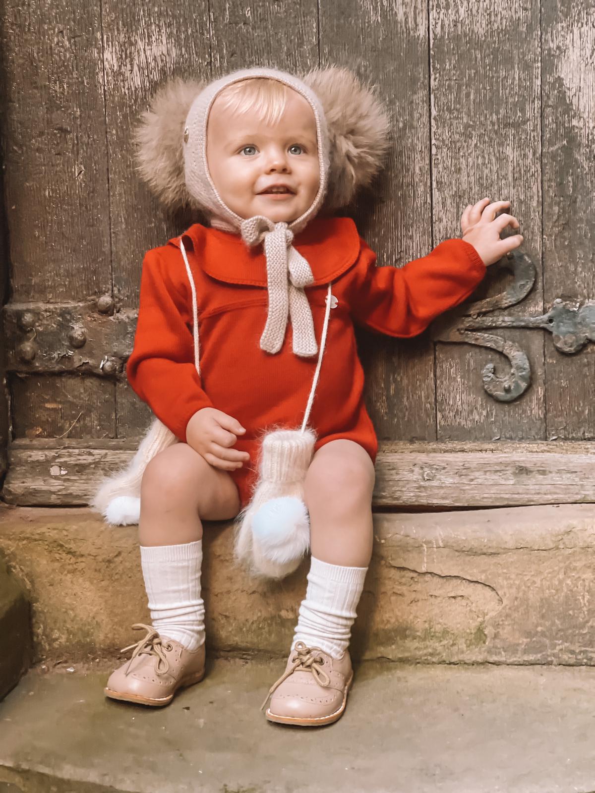 Petite Maison Kids Beige Honeycomb Cashmere Fur Bonnet - Rose & Albert