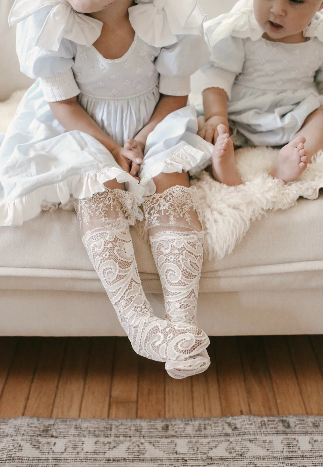 Petite Maison Kids Ivory 'Aida' Lace Socks - Rose & Albert