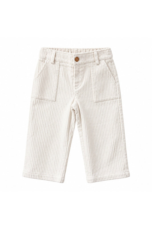 Corduroy wide trousers