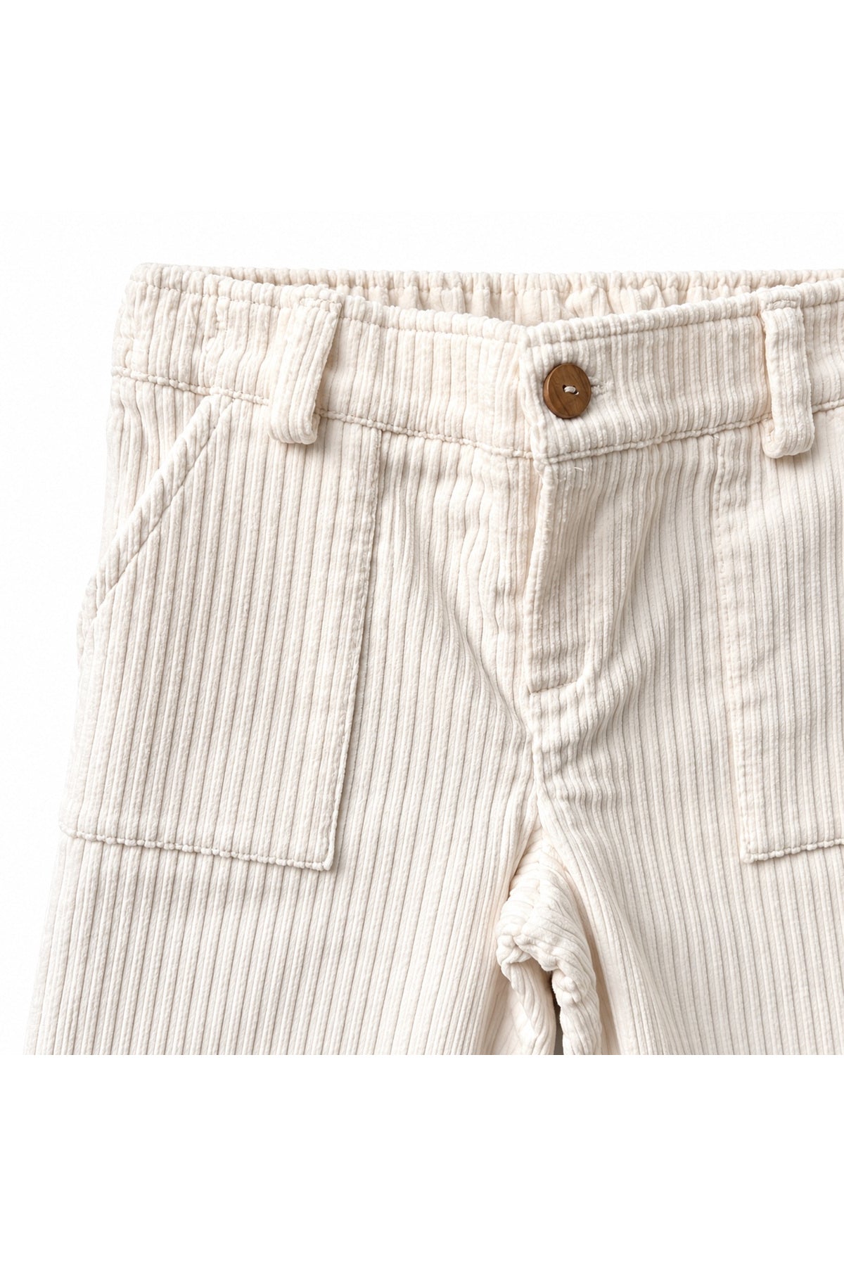 Corduroy wide trousers