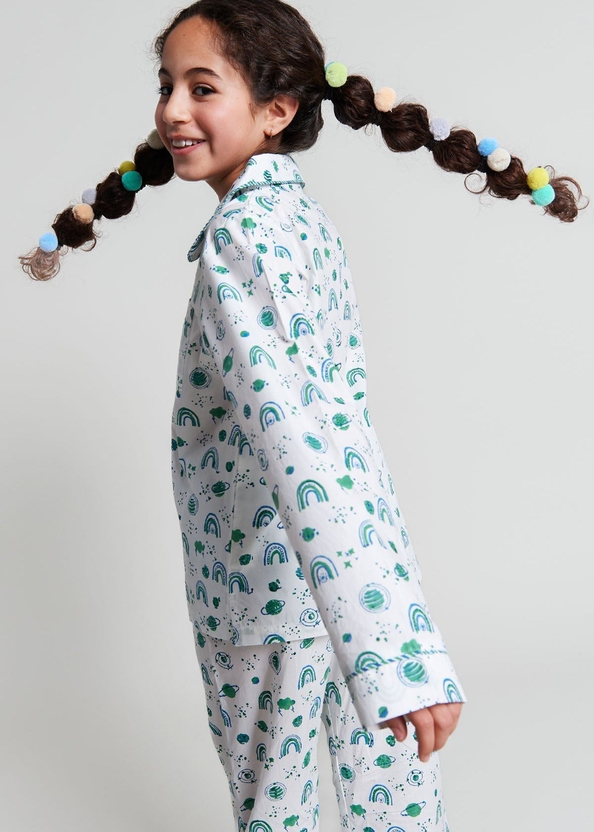 interstellar vibes - organic cotton kids pyjama set - Kutti Lulu