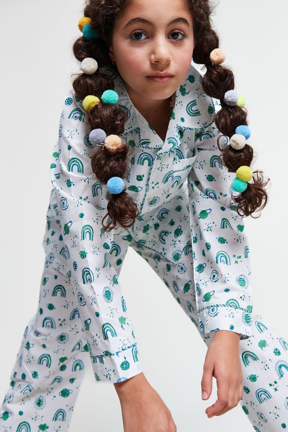 interstellar vibes - organic cotton kids pyjama set - Kutti Lulu