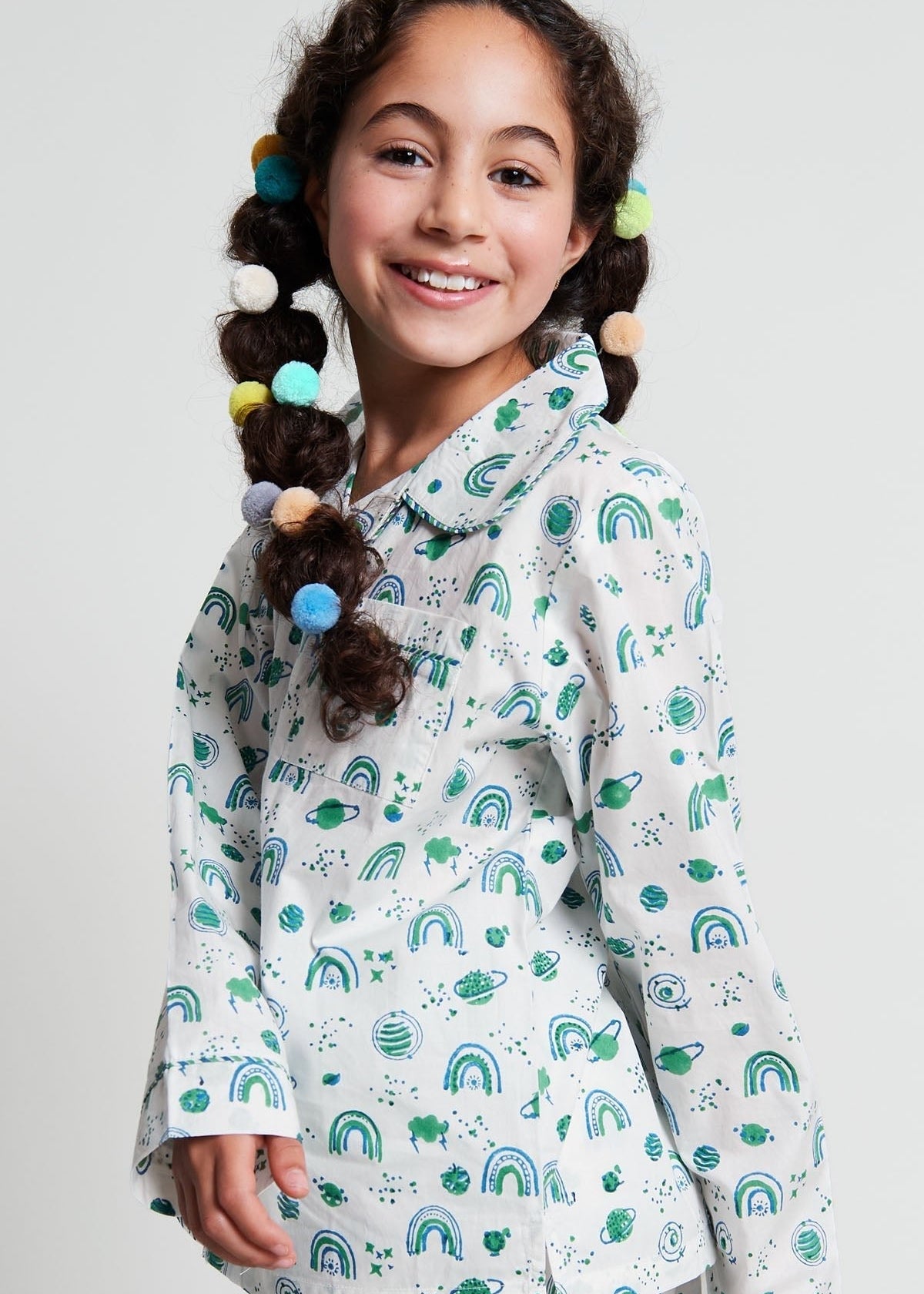 interstellar vibes - organic cotton kids pyjama set - Kutti Lulu