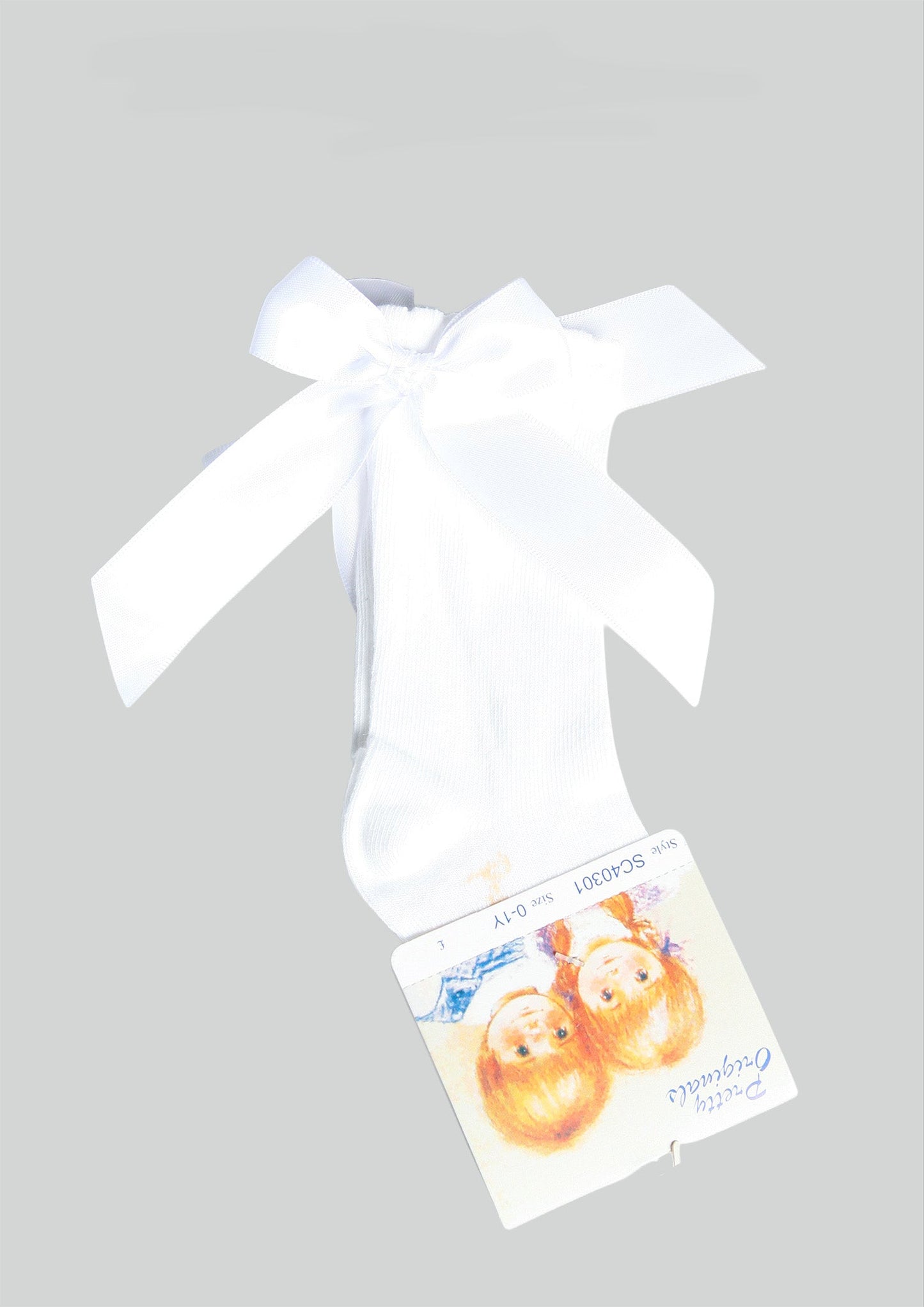 Pretty Originals Ivory Bow Knee Socks