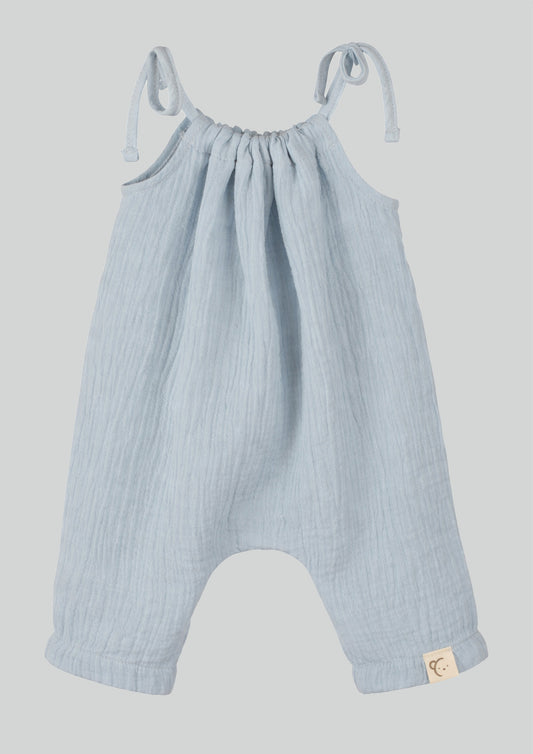 Calamaro Baby Blue Cheesecloth Jumpsuit